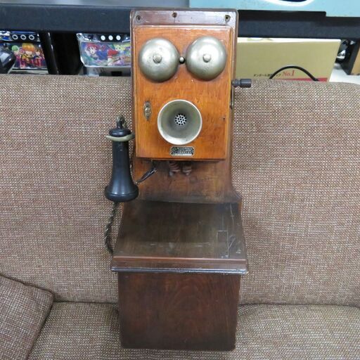 希少品 沖電気株式会社 デルビル磁石式壁掛電話機 1800年代？ レトロ アンティーク|江別市のリサイクルショップドロップ
