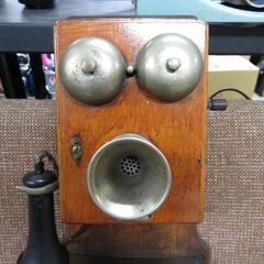 希少品 沖電気株式会社 デルビル磁石式壁掛電話機 1800年代？ レトロ アンティーク|江別市のリサイクルショップドロップの画像