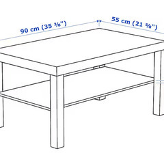 IKEA LACK ラック コーヒーテーブル, ブラックブラウン, W90xD55xH45 cmの画像