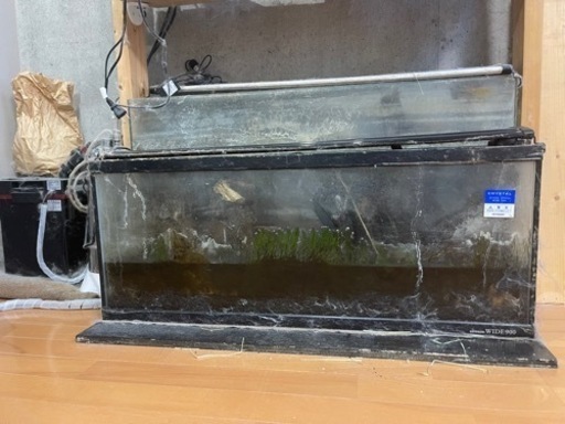 【値下げしましたお値段相談】90センチ水槽、上部水槽、外部濾過一式