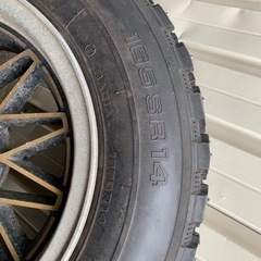 【希少】フルピン　スパイクタイヤホイールセット14インチの画像