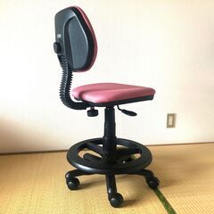 子供用　学習椅子　勉強用椅子　学習チェア　くろがね　ピンク  型式FZJ-244の画像