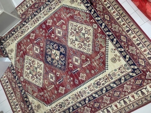 LOWYA（ロウヤ）ベルギーラグ 185×185 2024 元値1万円 1年使用