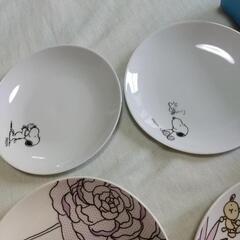 スヌーピー&くまちゃんのお皿未使用5枚セットの画像