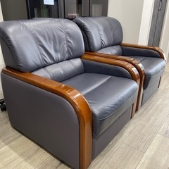 IDC大塚家具 Leather world レザーワールド 本革 2人掛けソファ W165cm