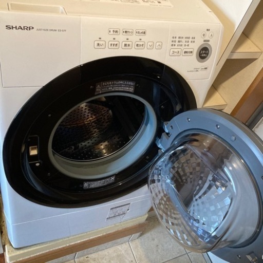 【出品7/13まで！最終値段】SHARP ドラム式洗濯機 ES-S7F-WR