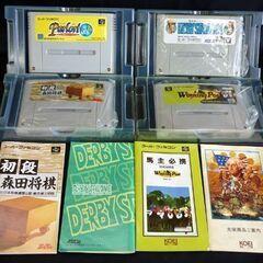 スーパーファミコン用ソフト パーラーミニ4 初段森田将棋 スーパーテトリス+ボンブリス ダービースタリオンⅢ ウィニングポスト 5点セット 札幌 北20条店の画像
