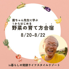 菌ちゃん先生に学ぶ！１から始める野菜の育て方合宿