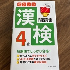 ポケット漢検4級問題集・成美堂出版の画像