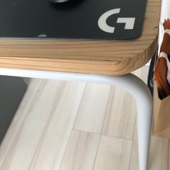 木製スチールデスク　テーブルの画像