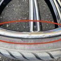 🚗【タイヤ＆アルミ】深リム！ハリアー 等にEXANI LSS-55 24インチ 9J 245/30ZRバリ山【タイヤ･ホイール買取】の画像