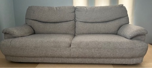 新居　新生活　ニトリ　三人掛けソファー　キャッツ3 GY ライトグレー　布張りソファ