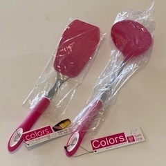 新品未使用　ピンク色　お玉　フライ返し