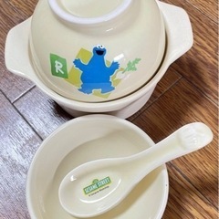 新品【セサミストリート 一人用土鍋】お茶碗セット ミスド 景品の画像