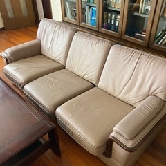オールド　カリモク　センターテーブル　ソファ　セットの画像