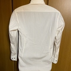 ワイシャツ 黄色二重ストライプ 襟が少し変わったタイプ⑩の画像