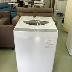 【リサイクルショップ　ピカソ　小松原】★分解洗浄済み★東芝 TOSHIBA 全自動洗濯機 5kg 風乾燥(1.3kg) 2018年製 AW-5G6★9590★