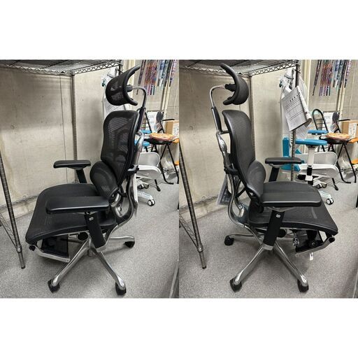 展示品】エルゴヒューマン プロ オットマン付き ブラック Ergohuman