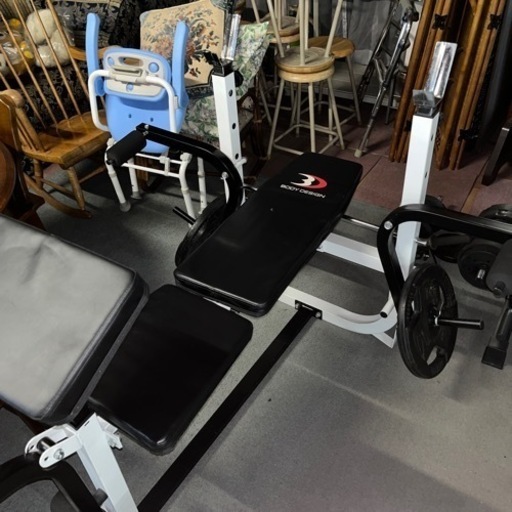 BODYDESIN マルチプレスベンチ　筋トレ　10キロプレート2枚付き