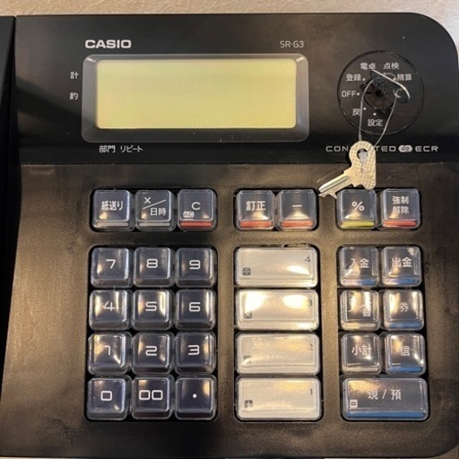 【美品】カシオ　CASIO レジスター　SR-G3 ブラック