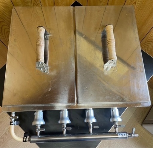 【動確済み】業務用 鉄板 2連 餃子焼き器 都市ガス 13A ぎょうざ グリドル グリラー 餃子グリラー 餃子グリドル 鉄板焼き器 餃子コンロ