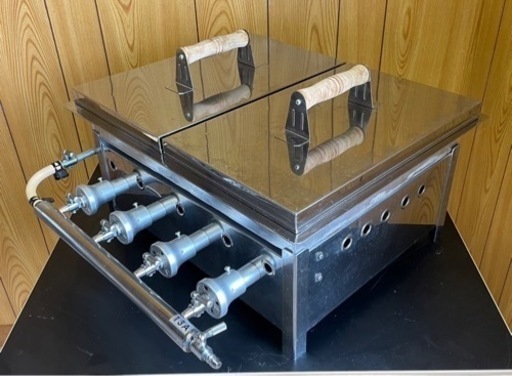 【動確済み】業務用 鉄板 2連 餃子焼き器 都市ガス 13A ぎょうざ グリドル グリラー 餃子グリラー 餃子グリドル 鉄板焼き器 餃子コンロ