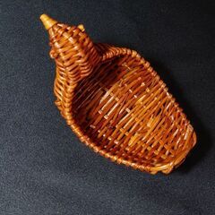 籐の小物入れ🐦小さな小鳥の形✨ほぼ未使用品の画像