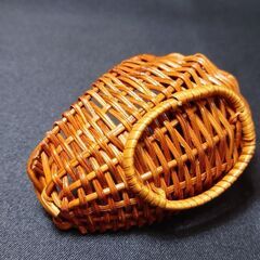 籐の小物入れ🐦小さな小鳥の形✨ほぼ未使用品の画像