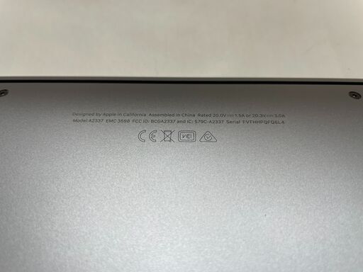 美品 MacBook Air 2020 A2337 スペースグレイ