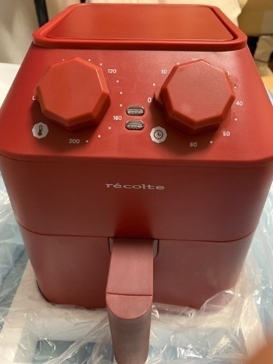 レコルト エアオーブンRAO-1  通電確認済み　赤　電気フライヤー　エアフライヤー