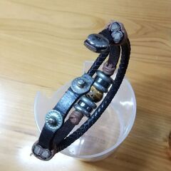 タイガーアイレザーブレスレットの画像