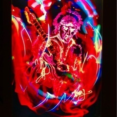 JIMI HENDRIX 特大ペンライトアートフィルムとLEDバ...