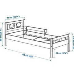 最安値！IKEA キッズベッド　マットレス付き　7/10までの画像