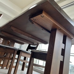 湘南　葉山家具　一枚板のダイニングテーブル　一点ものです。