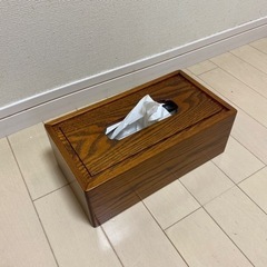 木製ティッシュケースの画像