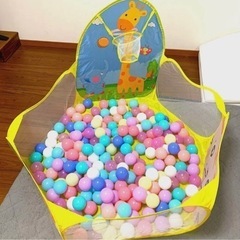 お値下げ　ボールプールサークル付き！200個大きめ　収納袋あり