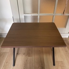 ニトリ折りたたみテーブル(5035 ミドルブラウン FT2)