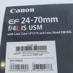 新品未使用。　Canon EF24-70F4L IS USM　の画像