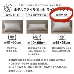 ニトリホテルスタイルまくら　大判(Nホテル2）×2の画像