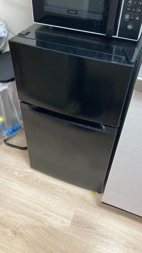 アイリスプラザ 冷蔵庫 87L 小型 家庭用 幅47.5cm ブラック