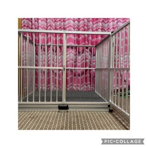 【交渉中】中型犬　大型犬に！　アルミ製ペットゲージ　美品　W1055×D760×H855mm