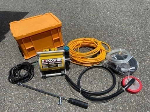 ■新古品 中古品 工進 KOUSHIN 電動噴霧器 MS-252C ホース他 付属品付き 動作問題なし■