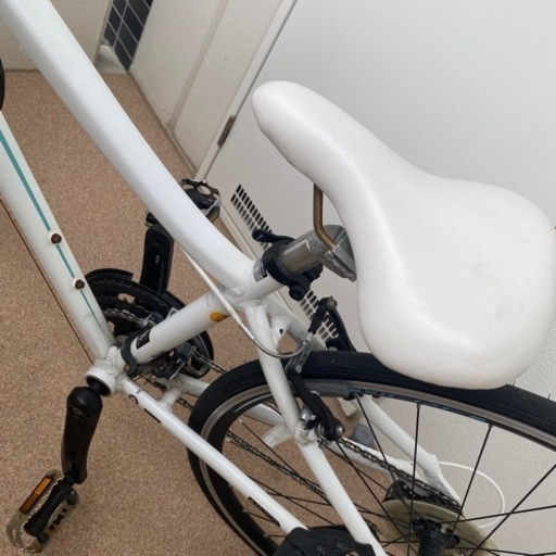 自転車　白　