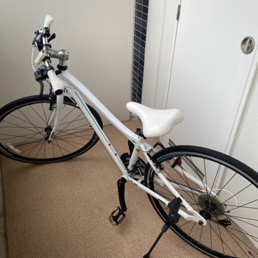 自転車　白　