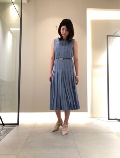 FRAY I.D ステッチプリーツドレス