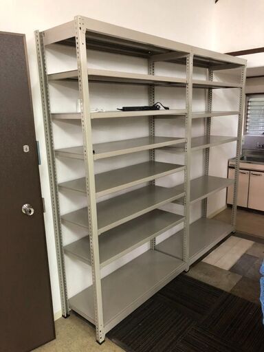 商品の保管陳列に使えるスチールラックのキタジマ 軽中量ラック 幅120×奥行45×高さ210cm 5段 を２セット