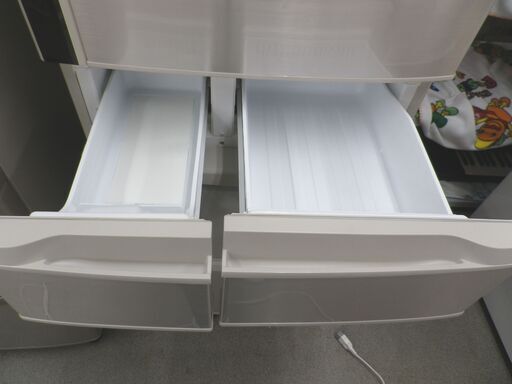 西岡店 冷蔵庫 411L 2017年製 パナソニック NR-E412V-N シャンパン 5ドア エコナビ搭載 右開き 自動製氷付き 大