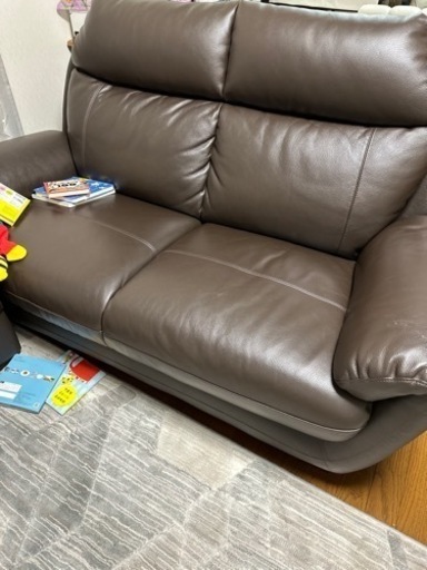 美品　2人掛けソファセット　本革　2点セット