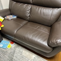 美品　2人掛けソファセット　本革　2点セット