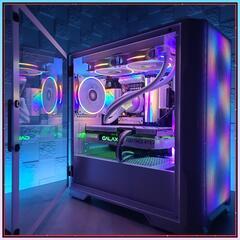 【白い光るゲーミングPC】デスクトップ／ホワイト／i7／RTX3060の画像